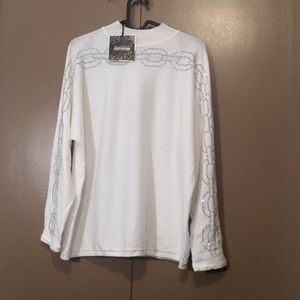 White Sparkling chain shirt
